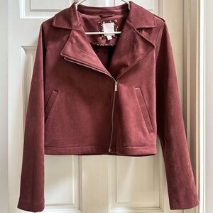 Lauren Conrad Velvet Red Jacket